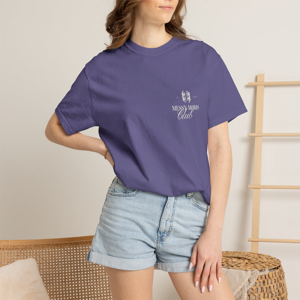 Messy Moms Club T-Shirt — Floral Graphic Mom Shirt