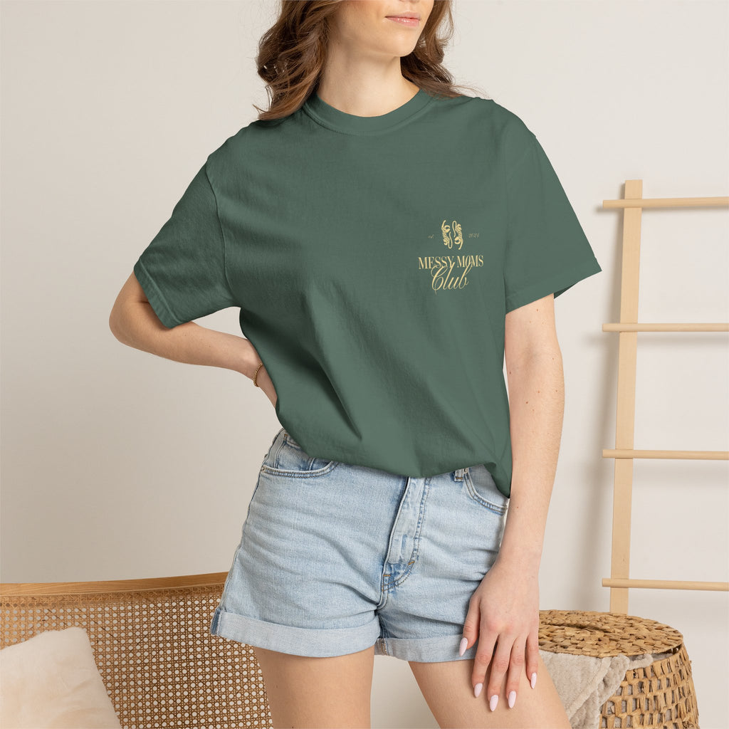Messy Moms Club T-Shirt — Floral Graphic Mom Shirt