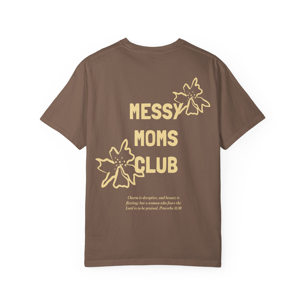 Messy Moms Club T-Shirt — Floral Graphic Mom Shirt