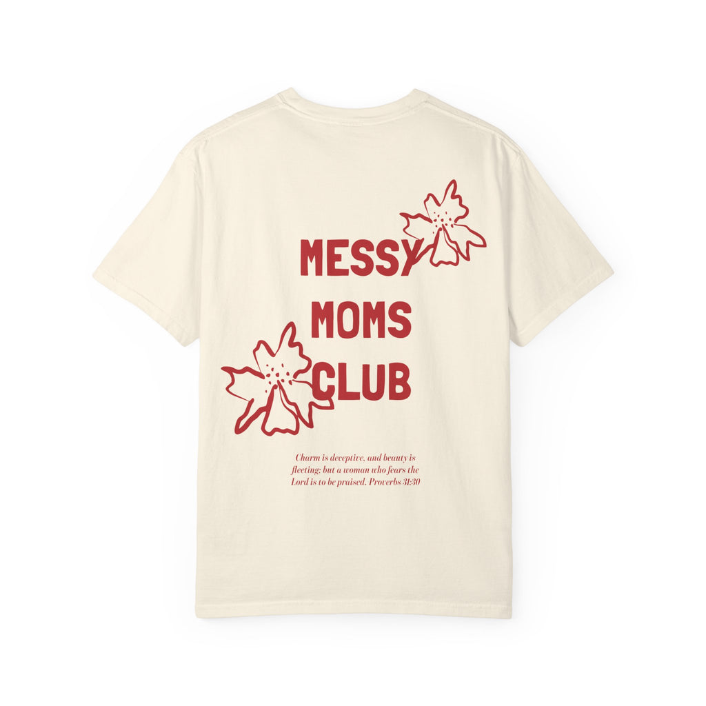 Messy Moms Club T-Shirt — Floral Graphic Mom Shirt