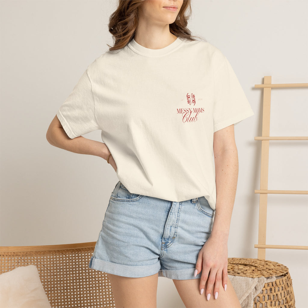 Messy Moms Club T-Shirt — Floral Graphic Mom Shirt