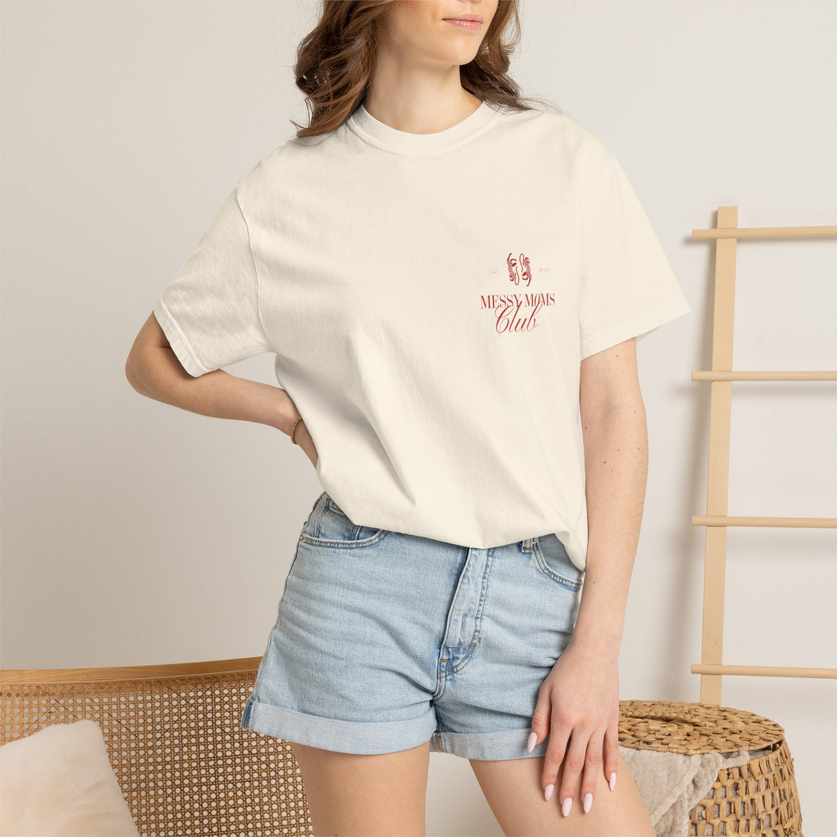 Messy Moms Club T-Shirt — Floral Graphic Mom Shirt