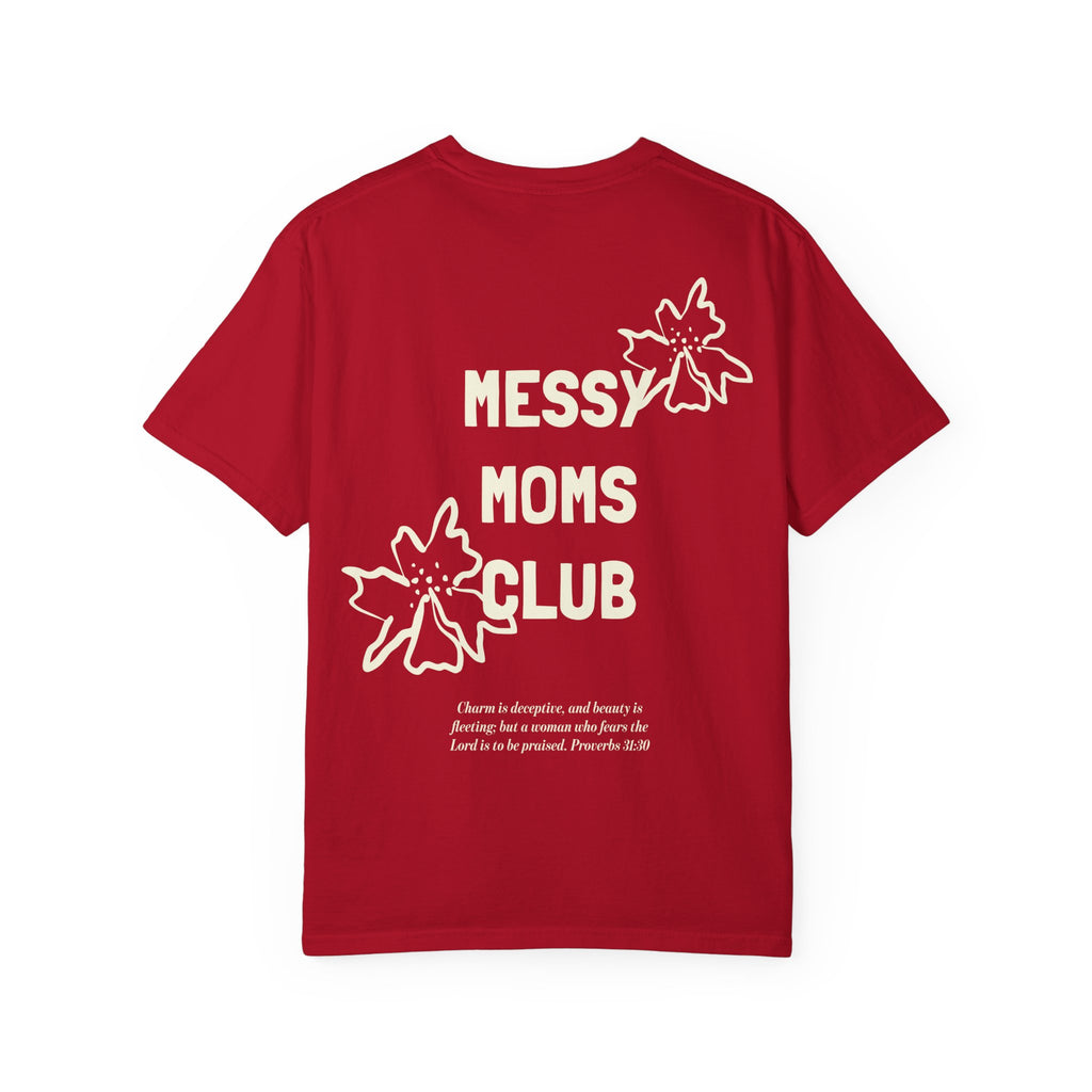 Messy Moms Club T-Shirt — Floral Graphic Mom Shirt