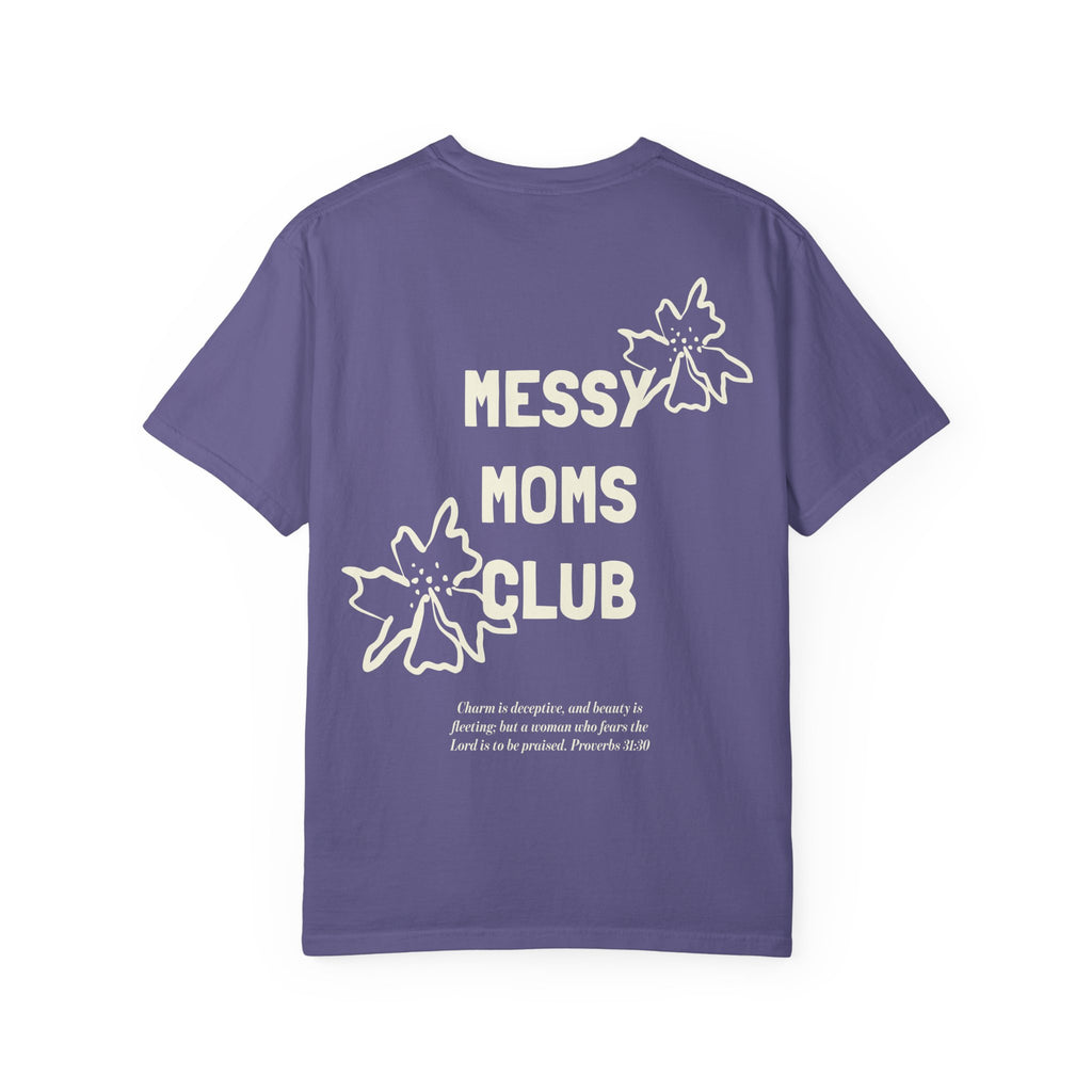Messy Moms Club T-Shirt — Floral Graphic Mom Shirt